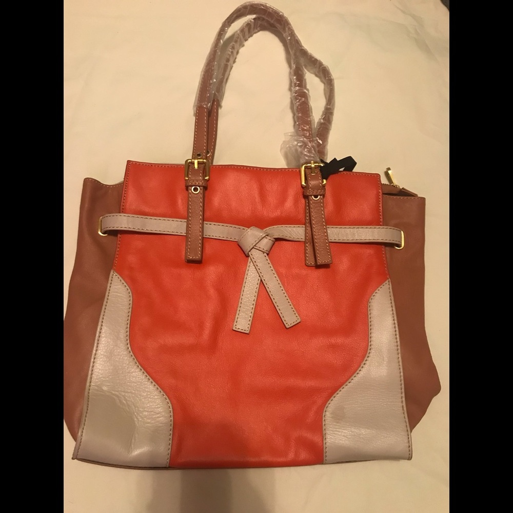 NWT large Leather Shopper; Christopher.kon